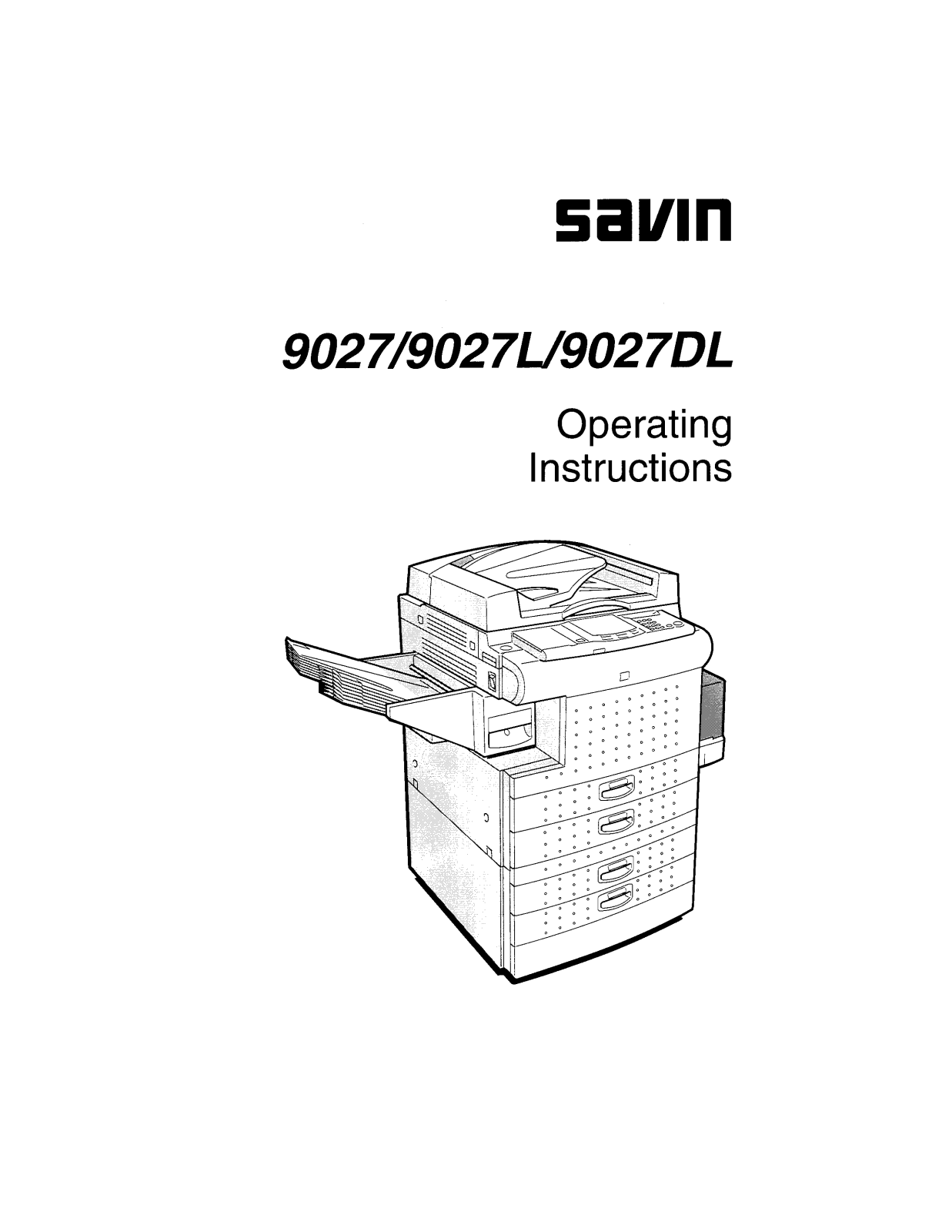 Savin 9027L, 9027DL, 9027 User Manual