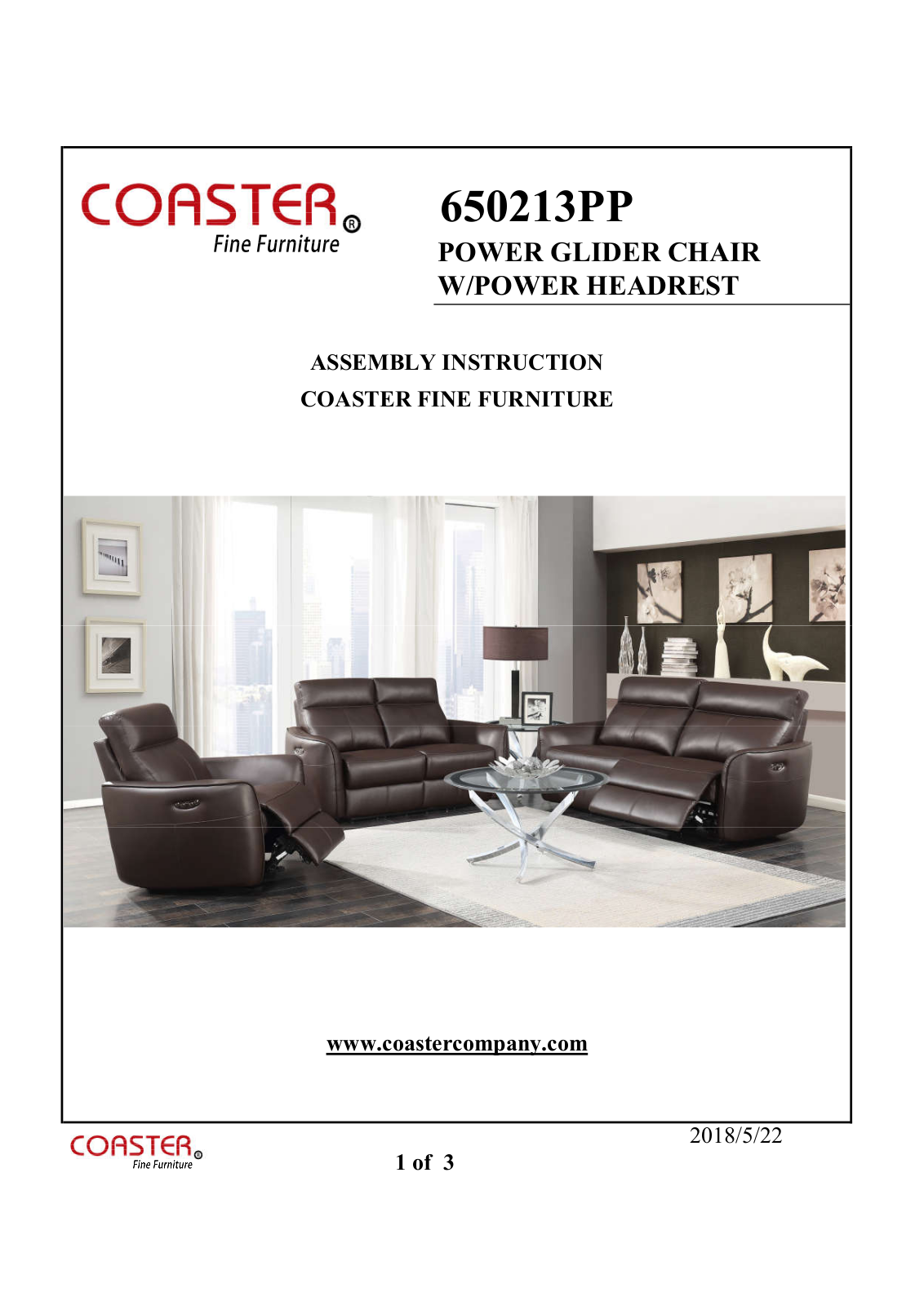 Coaster 650213PP Assembly Guide - ManualMachine.com