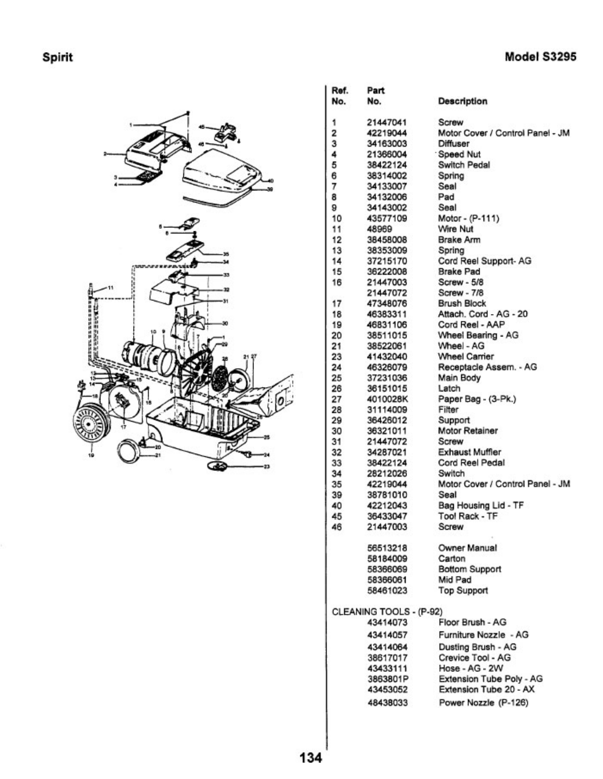 Hoover S3295 Owner's Manual