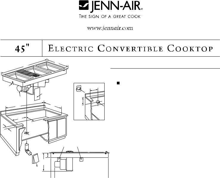 Jenn-air JED8345AD Dimension Guide