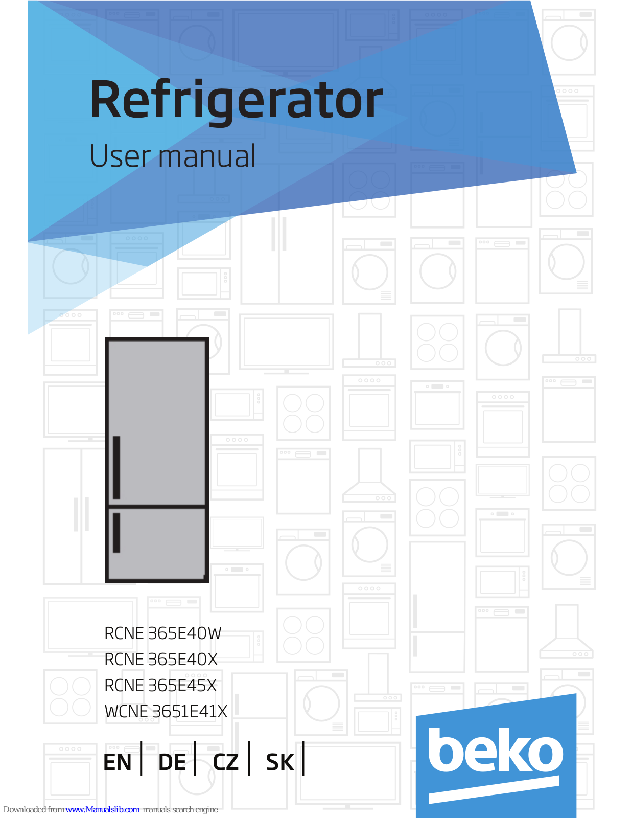 Beko RCNE 365E45X, WCNE 3651E41X, RCNE 365E40X User Manual