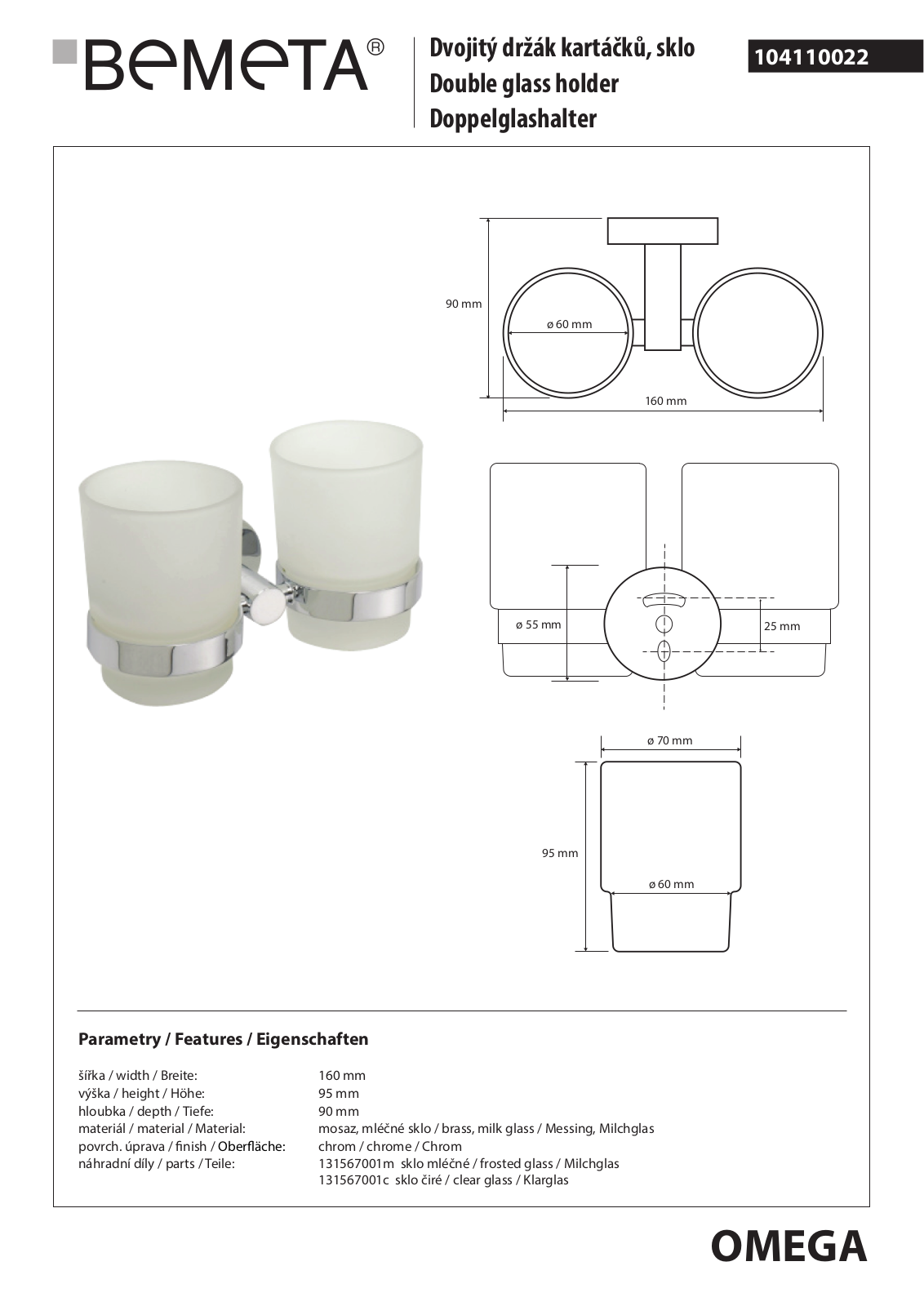 Bemeta Omega 104110022 User guide