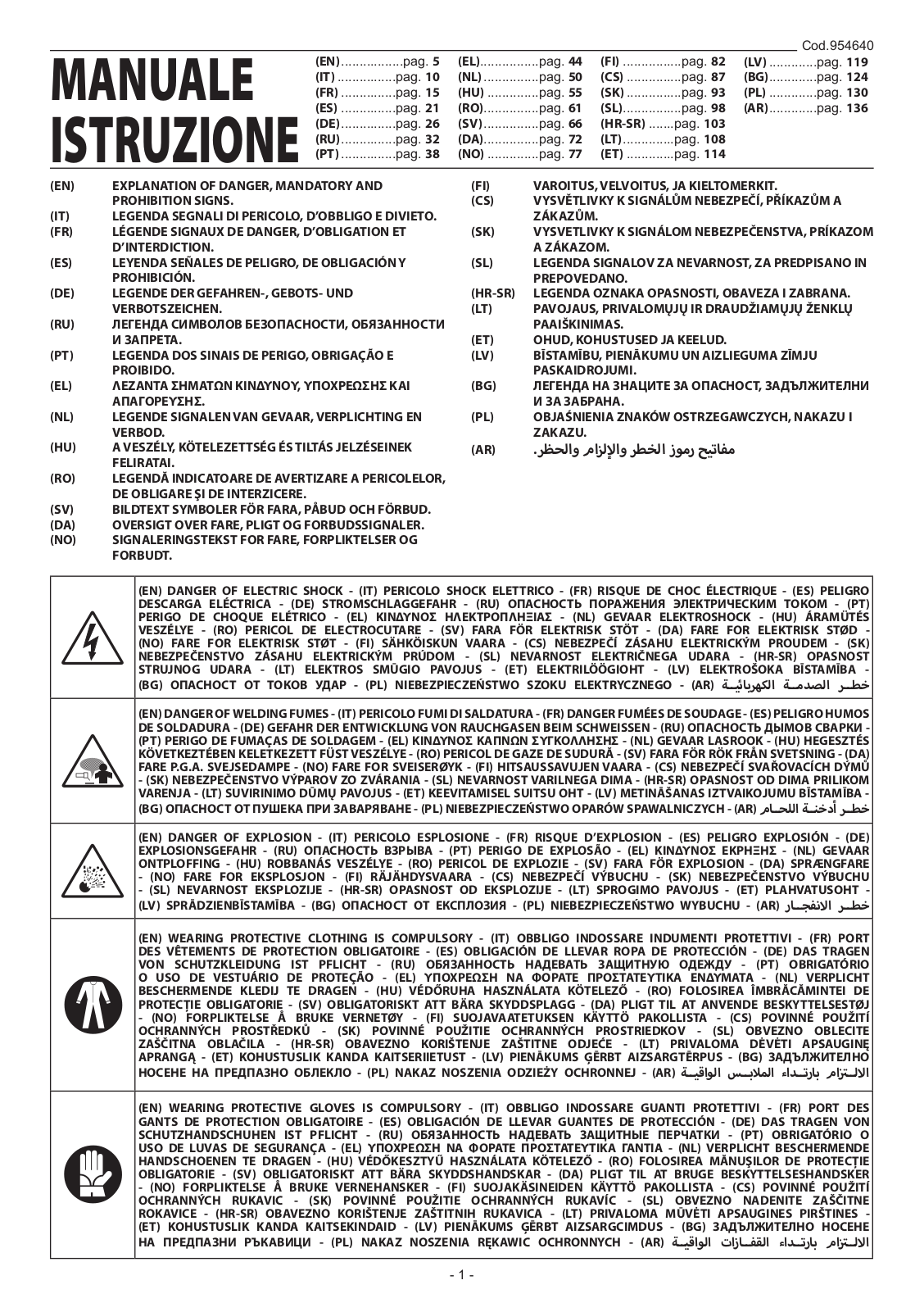 TELWIN Maxima 160 operation manual