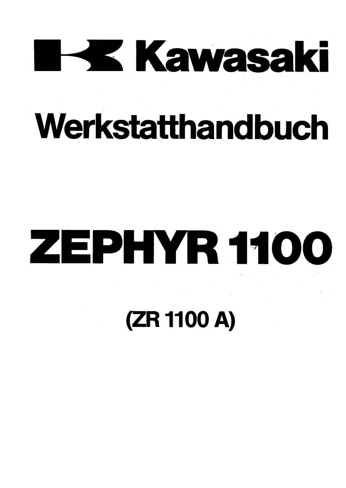 Kawasaki ZR1100A Service Manual