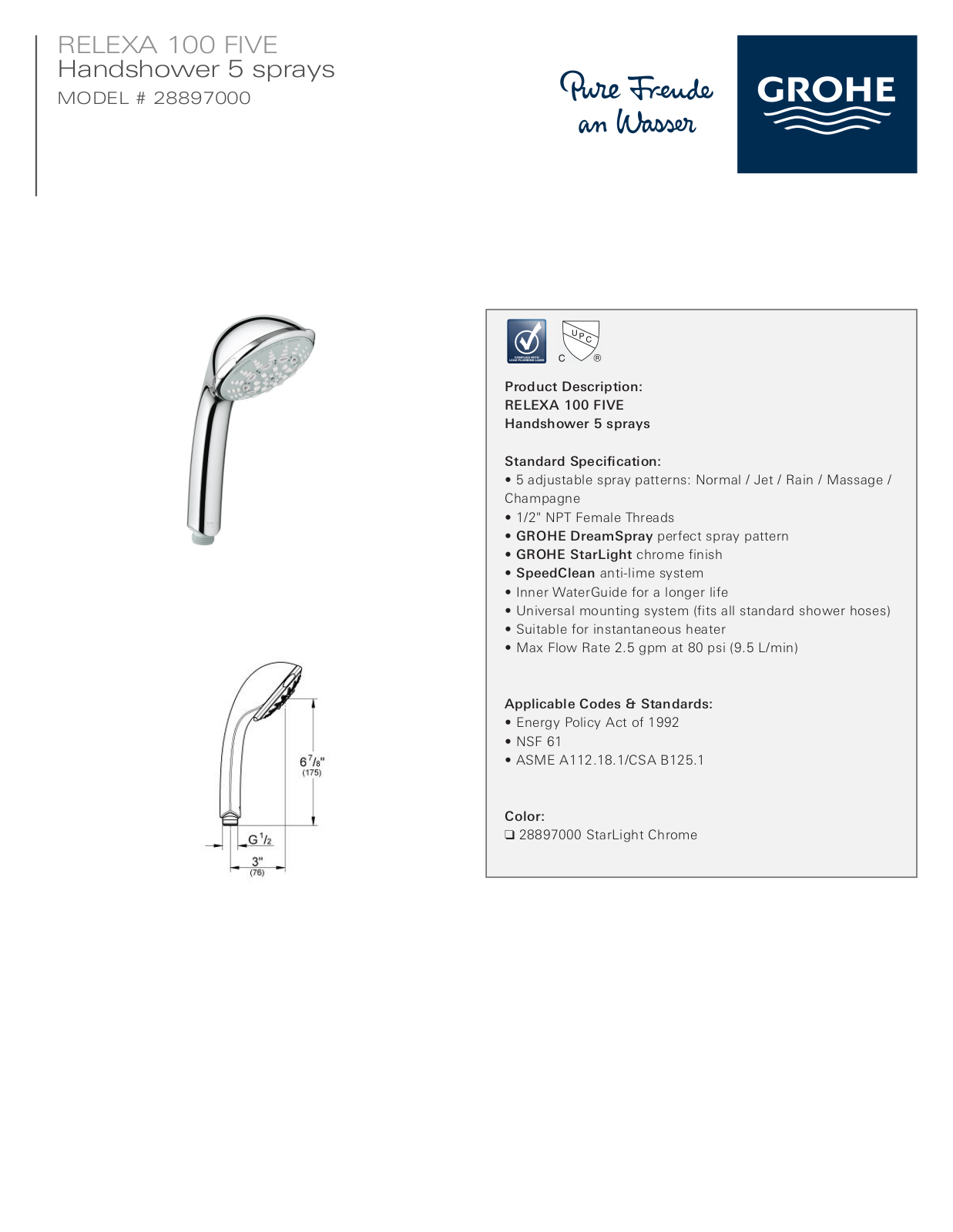 GROHE GRH3106 Specifications - ManualMachine.com