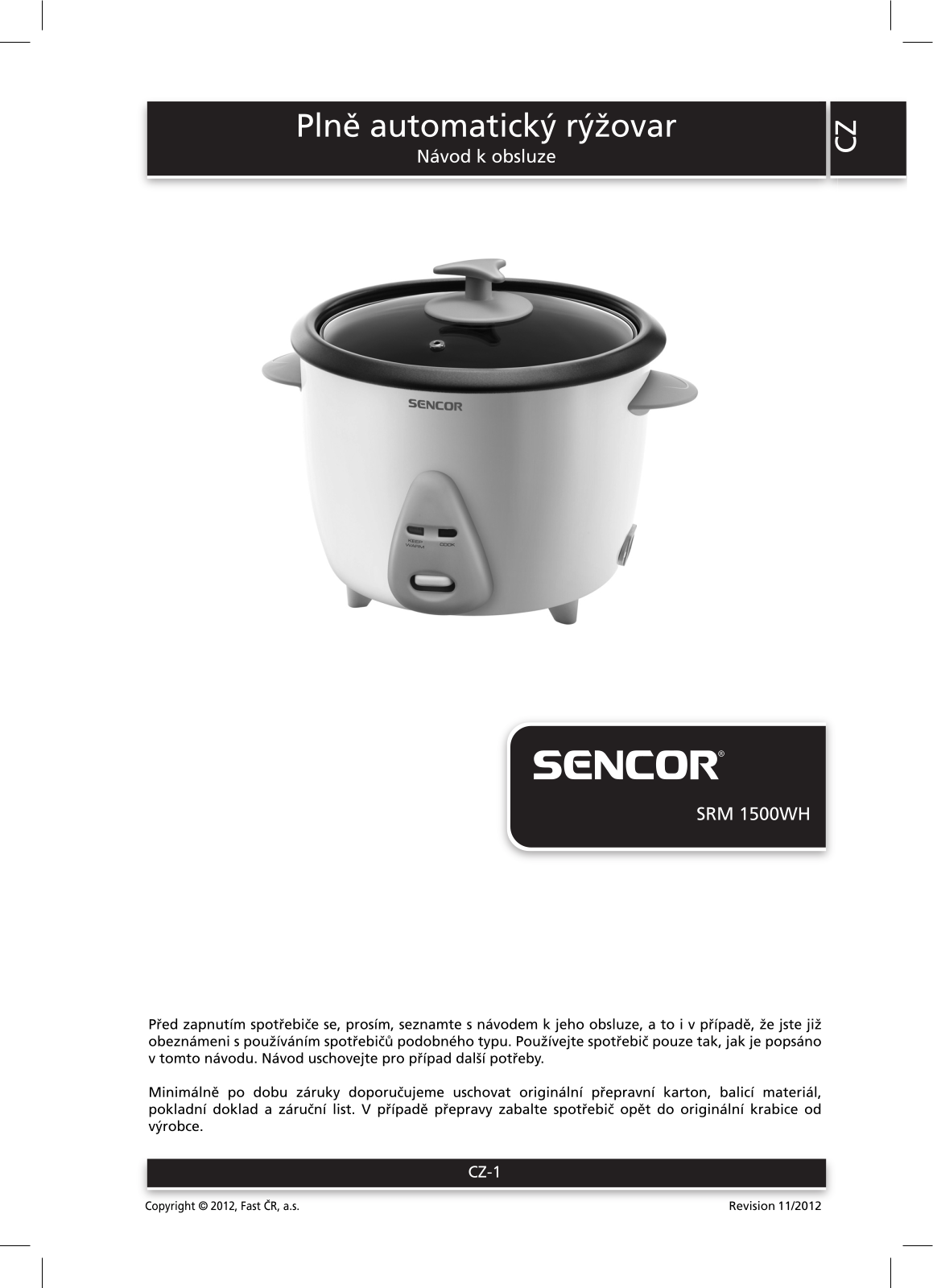 Sencor SRM 1500WH User Manual - ManualMachine.com