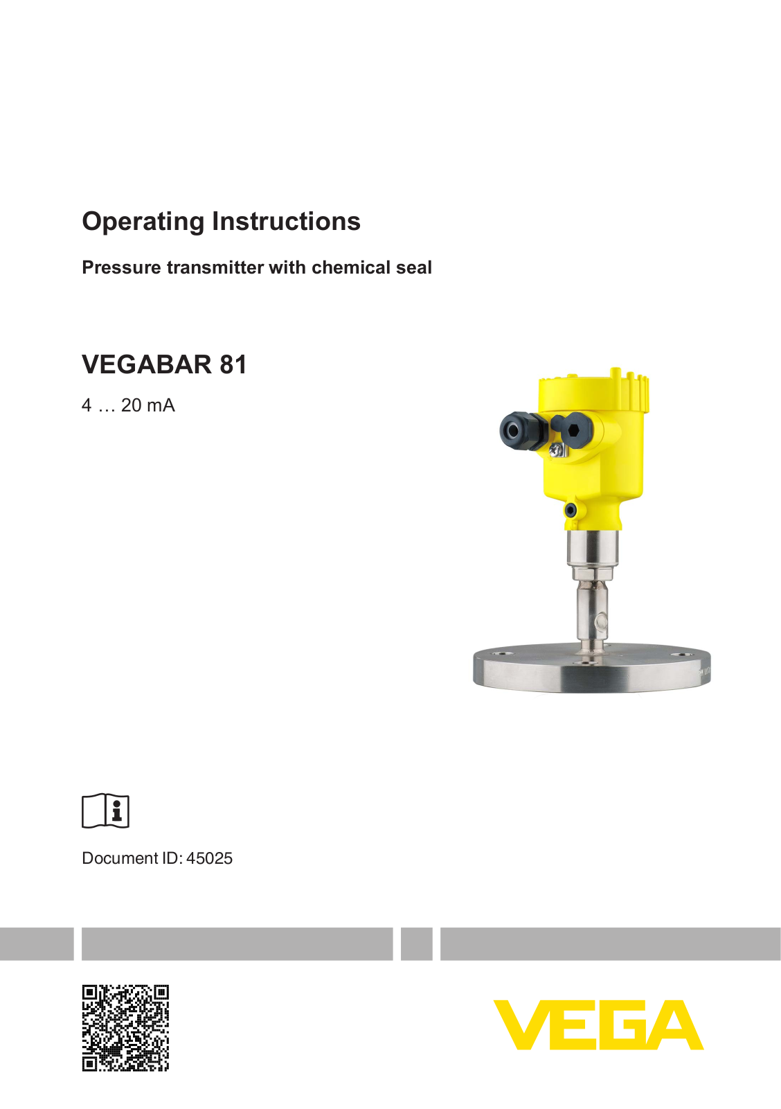 VEGA BAR81 User Manual