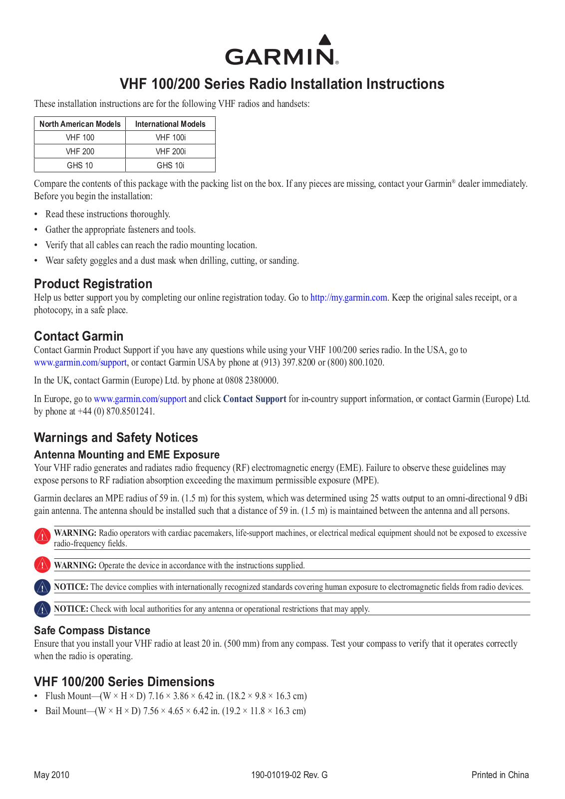 Garmin 190-01019-02 User Manual