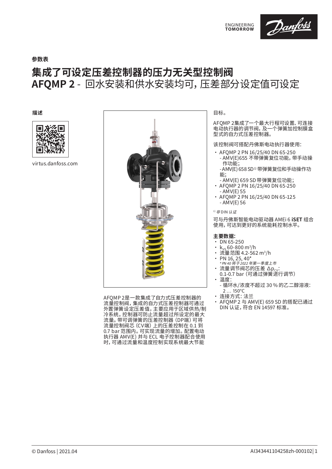 Danfoss AFQMP 2 Data sheet