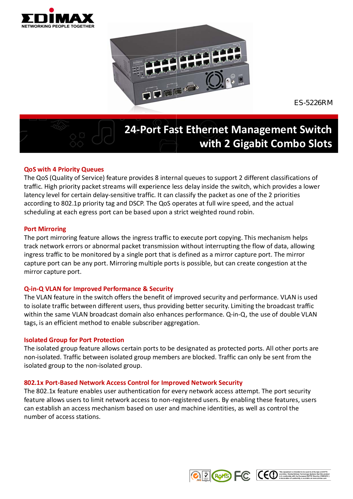 Edimax Technology ES-5226RM User Manual