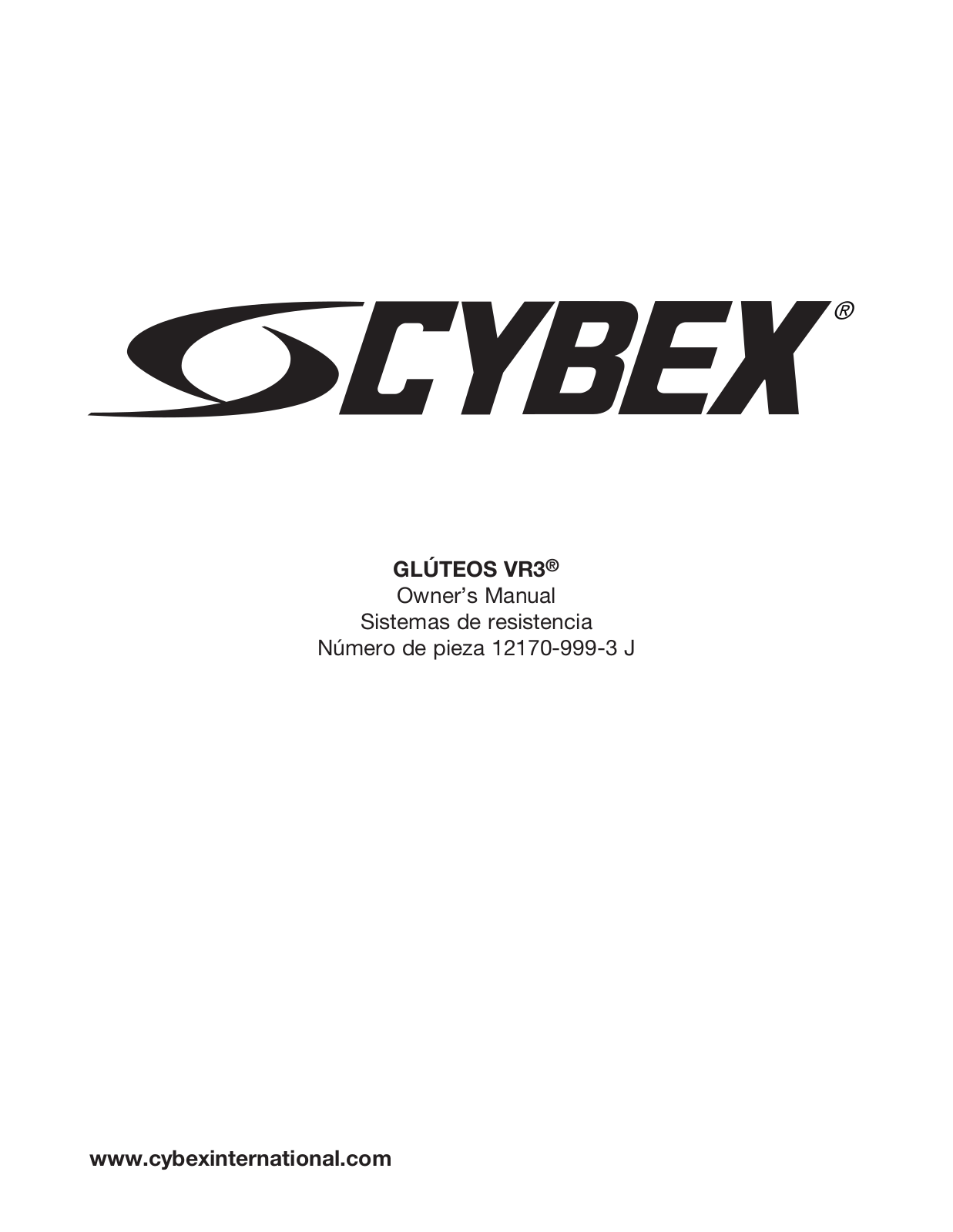 Cybex VR3 GLUTE Owner’s Manual