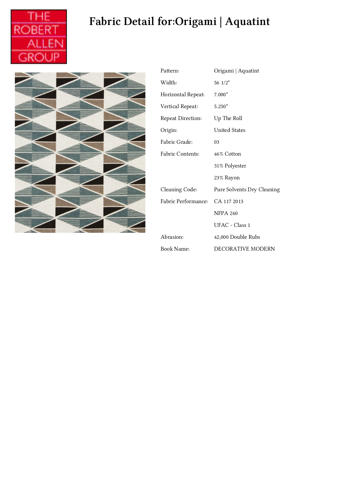 Robert Allen W008967768 Specifications - ManualMachine.com