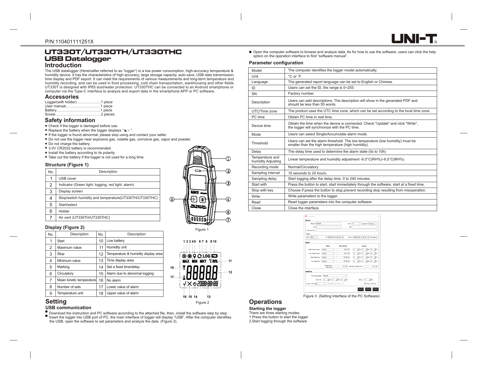 UNI-T UT330T, UT330TH, UT330THC User guide - ManualMachine.com