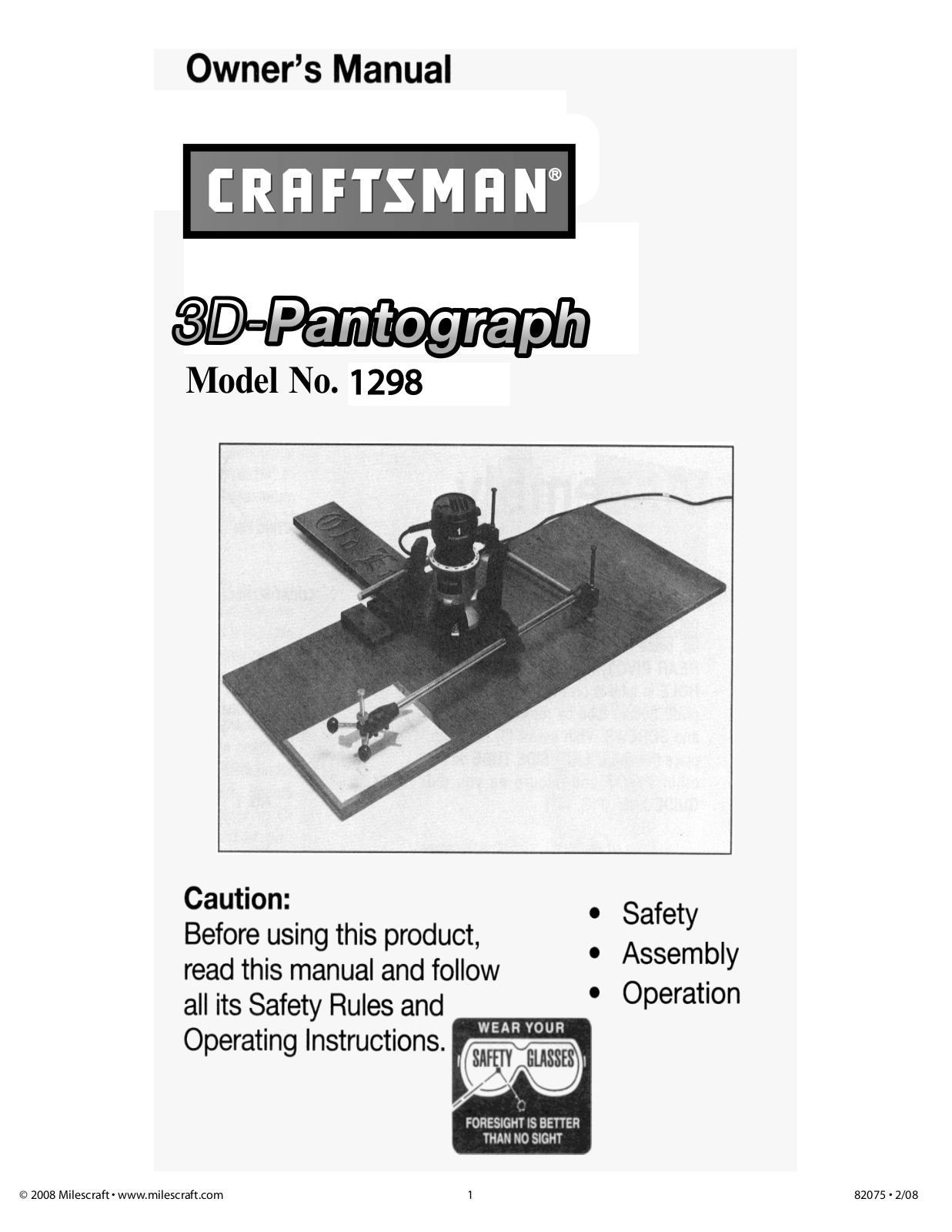 Craftsman 1298 Owner's Manual