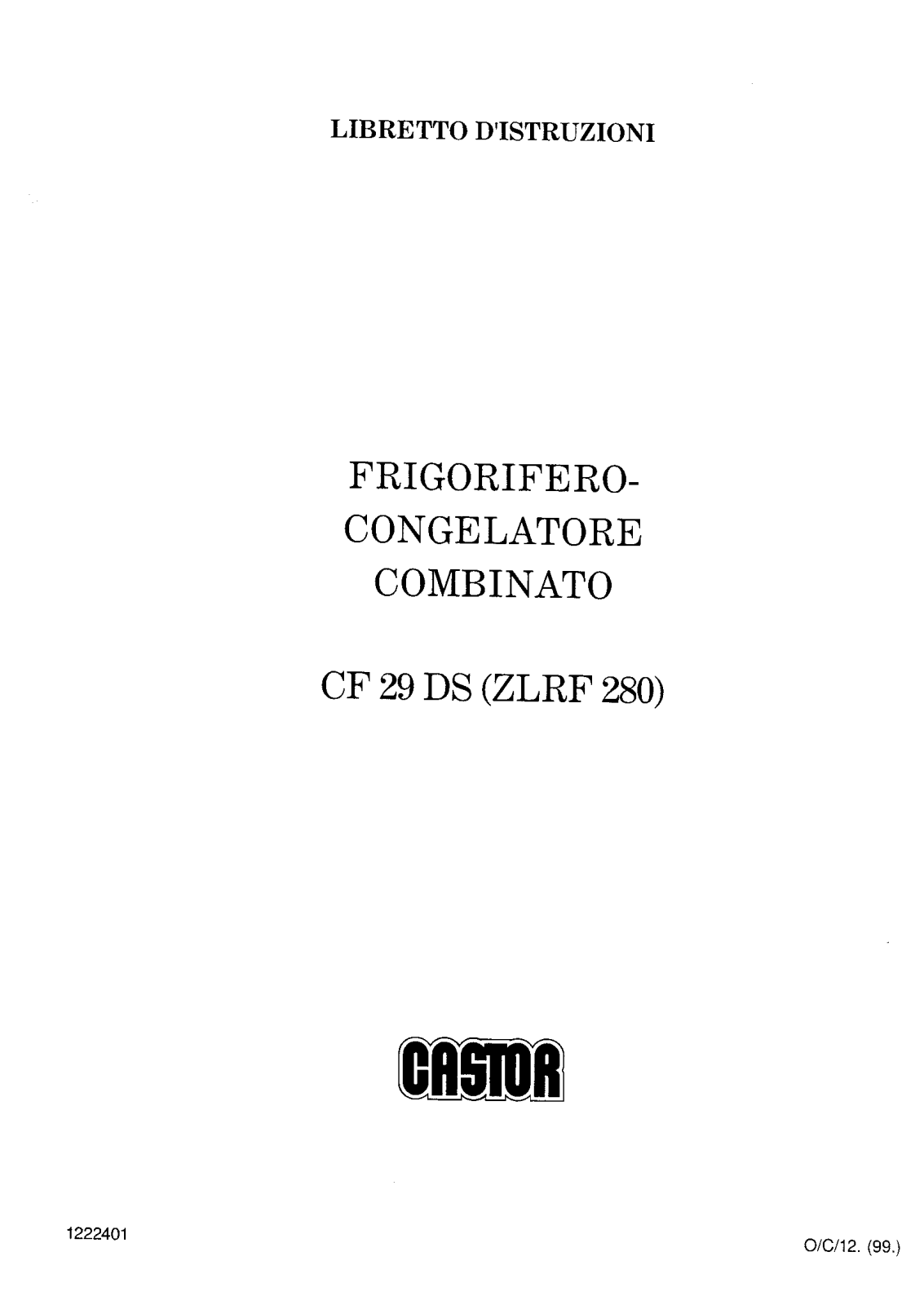 Castor CF29DS Instructions Manual