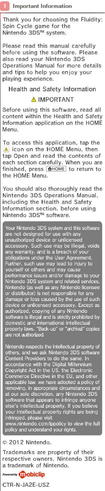 Nintendo 3DS Fluidity User Manual - ManualMachine.com