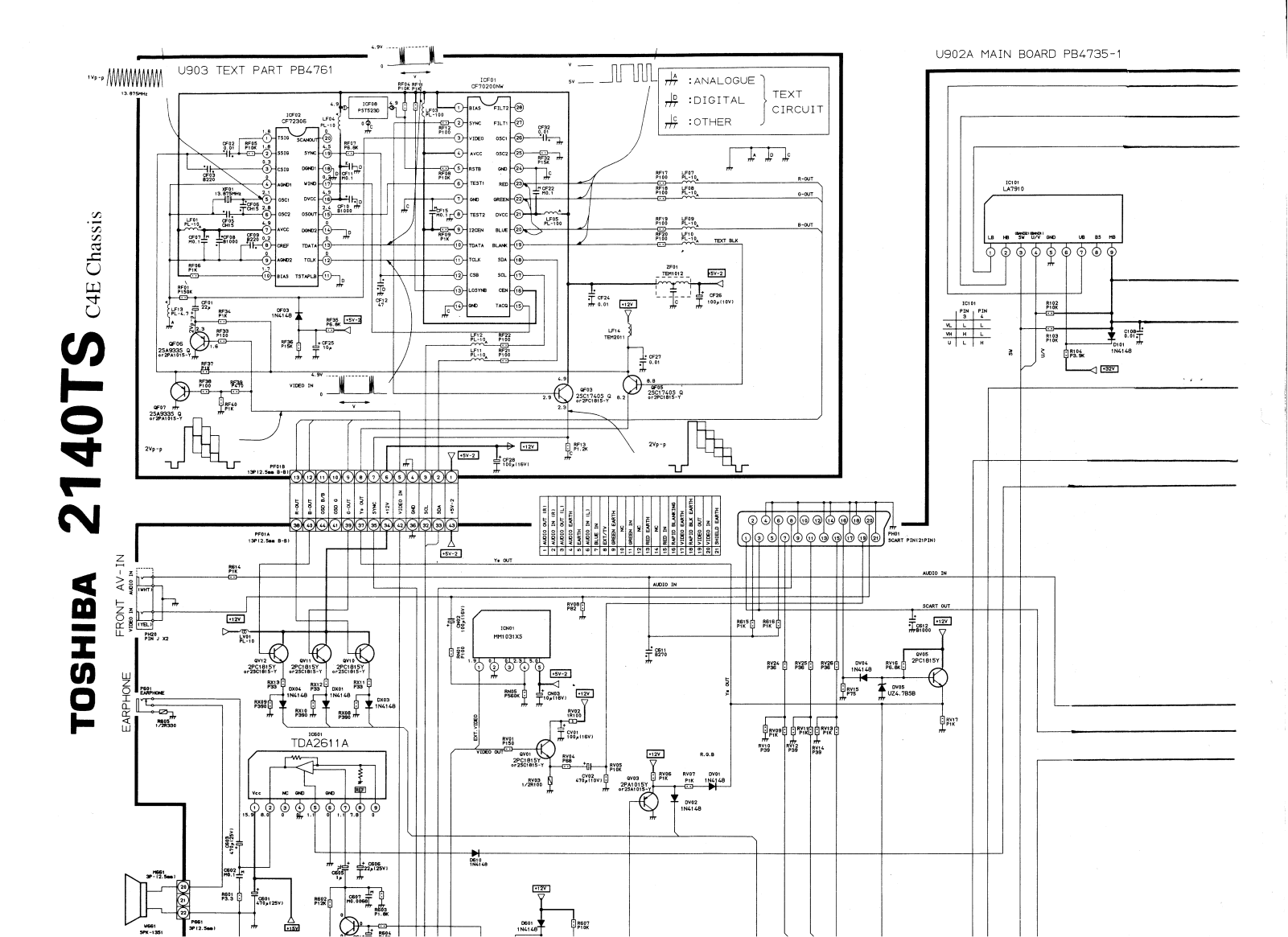 Toshiba 2140TS Cirquit Diagram