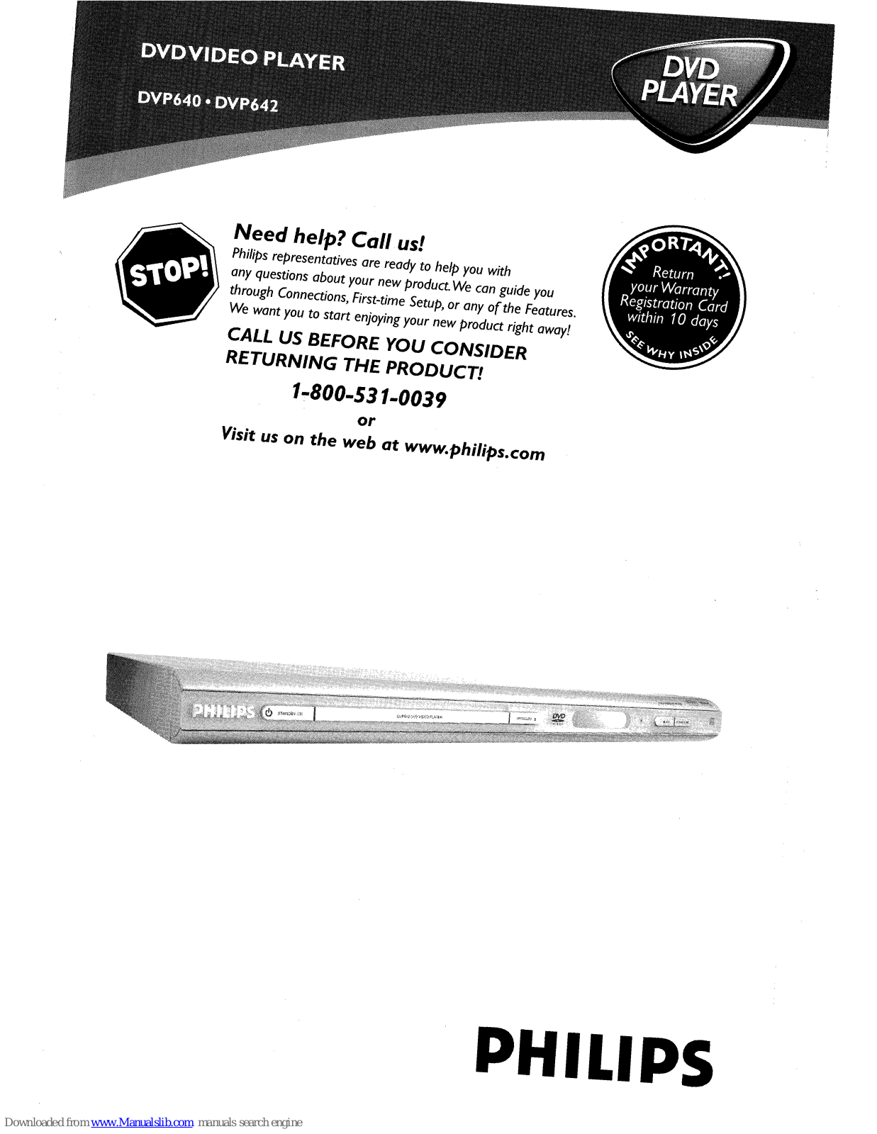 Philips DVP642/17B User Manual - ManualMachine.com