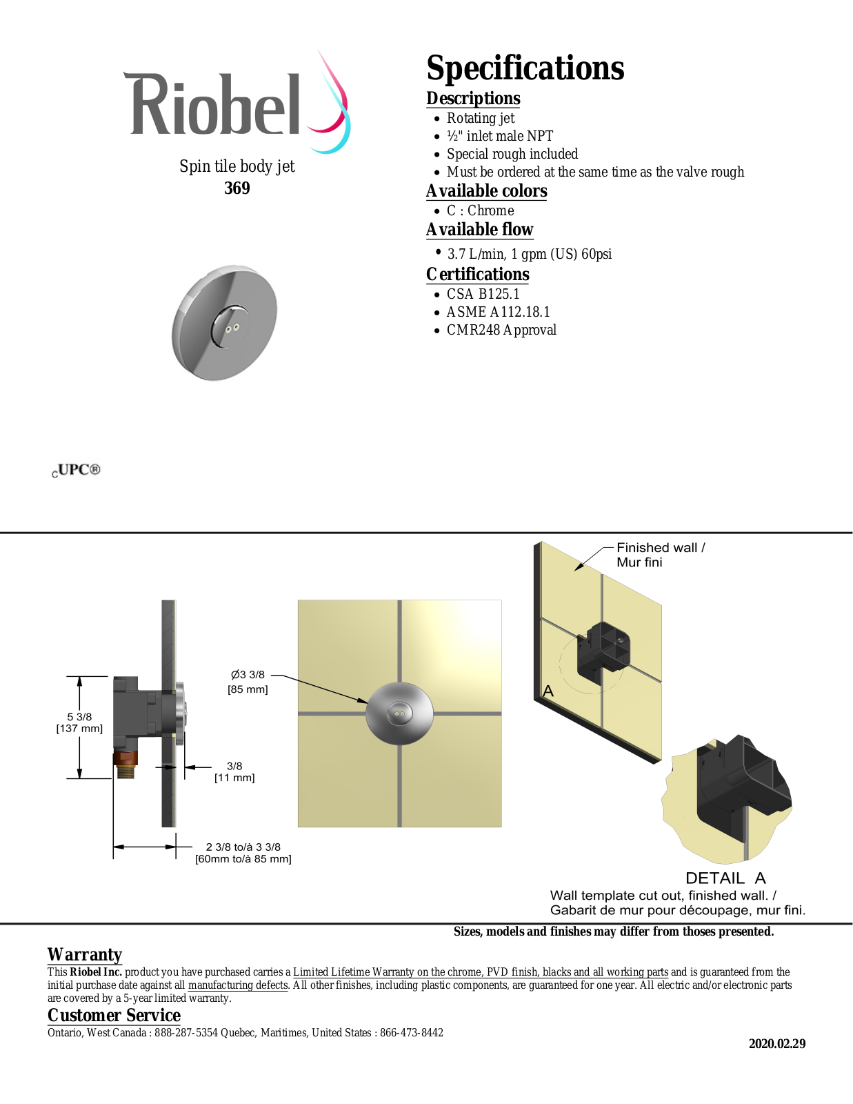 Riobel 369C Specifications - ManualMachine.com