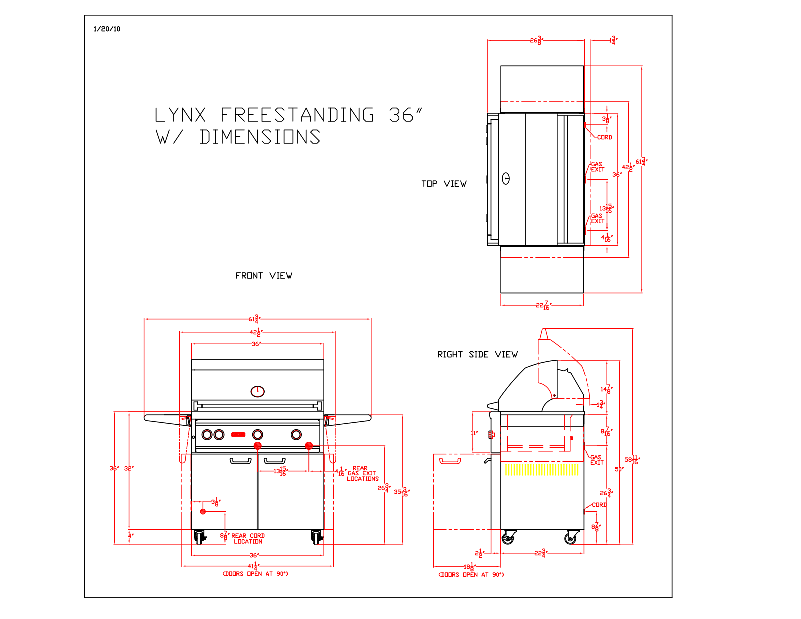 Lynx SMART36FNG Dimensions