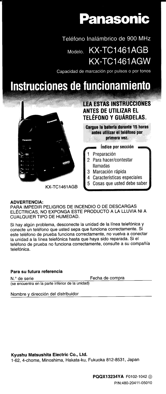 Panasonic KX-TC1461AG Service Manual