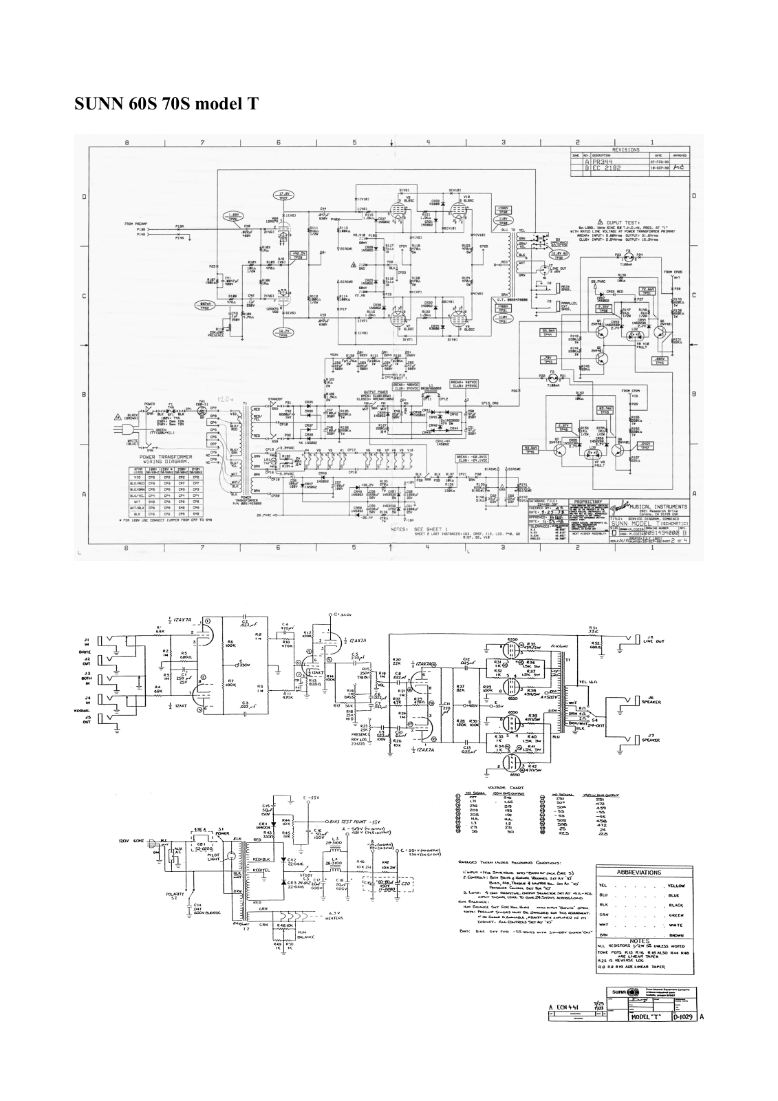 Sunn ModelT70S Schematic - ManualMachine.com
