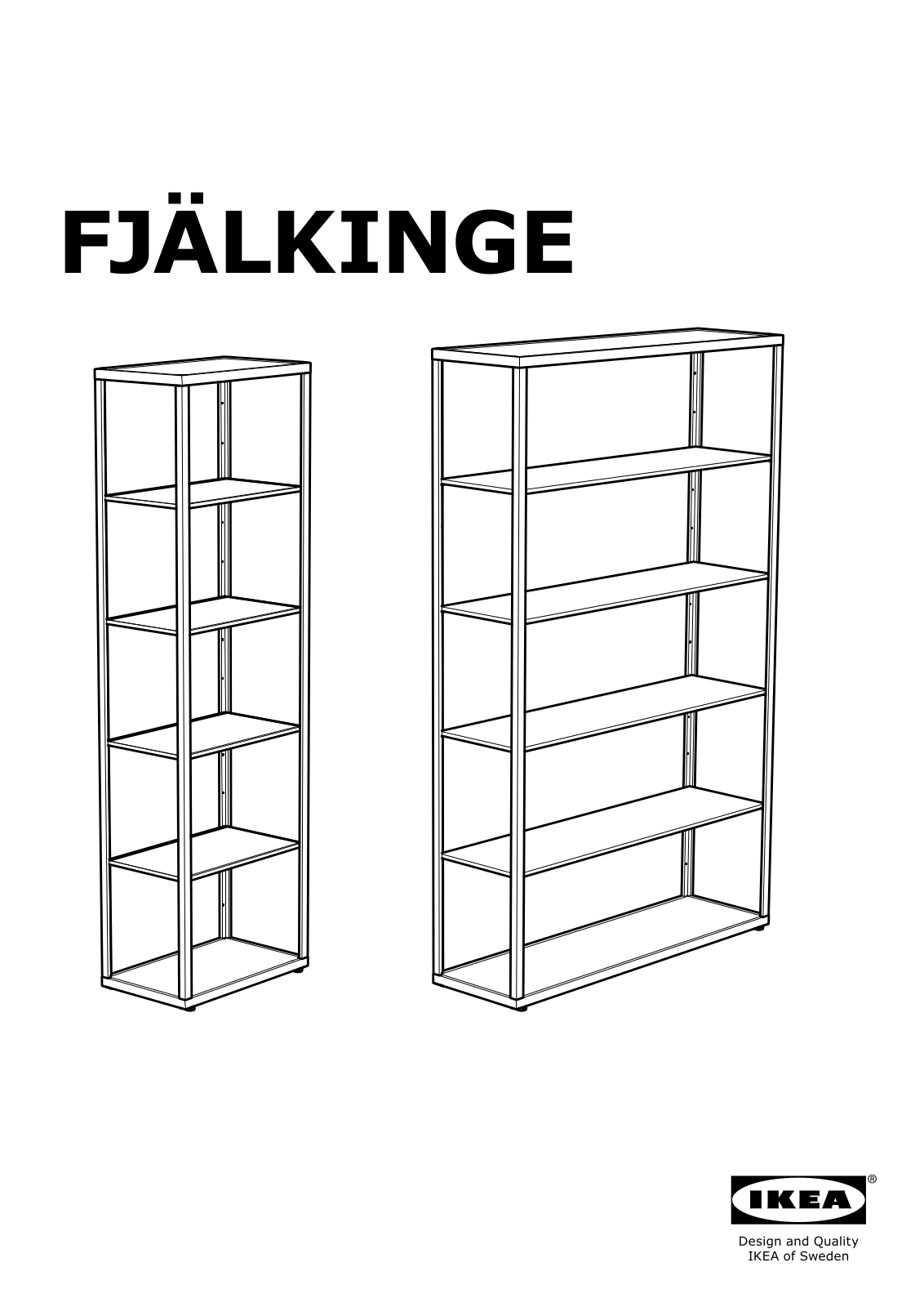 IKEA FJÄLKINGE shelf unit User Manual