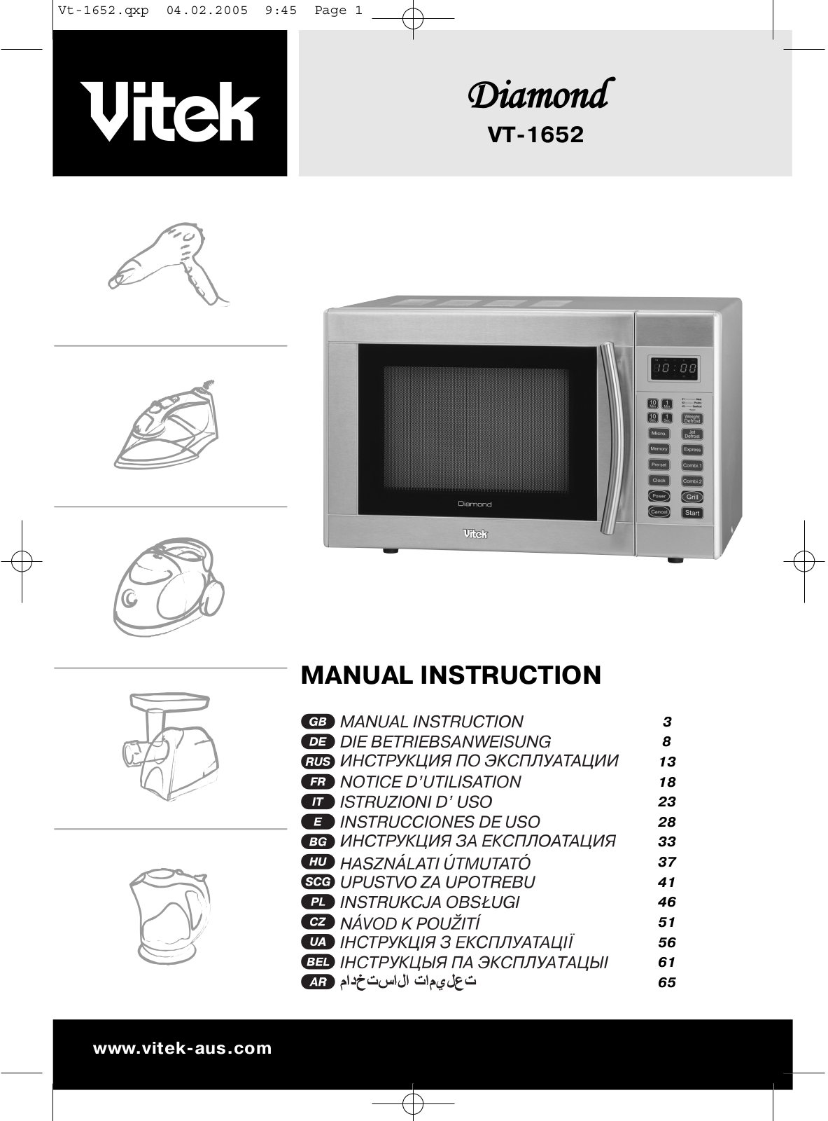 Vitek VT-1652 User Manual