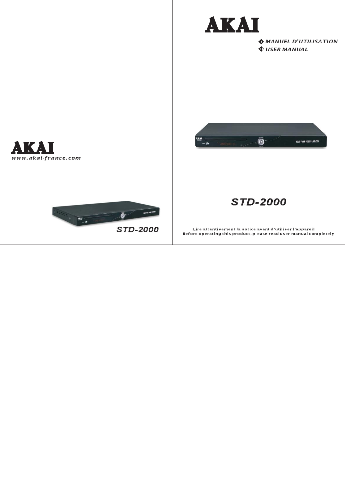 Akaï STD-2000 User Manual