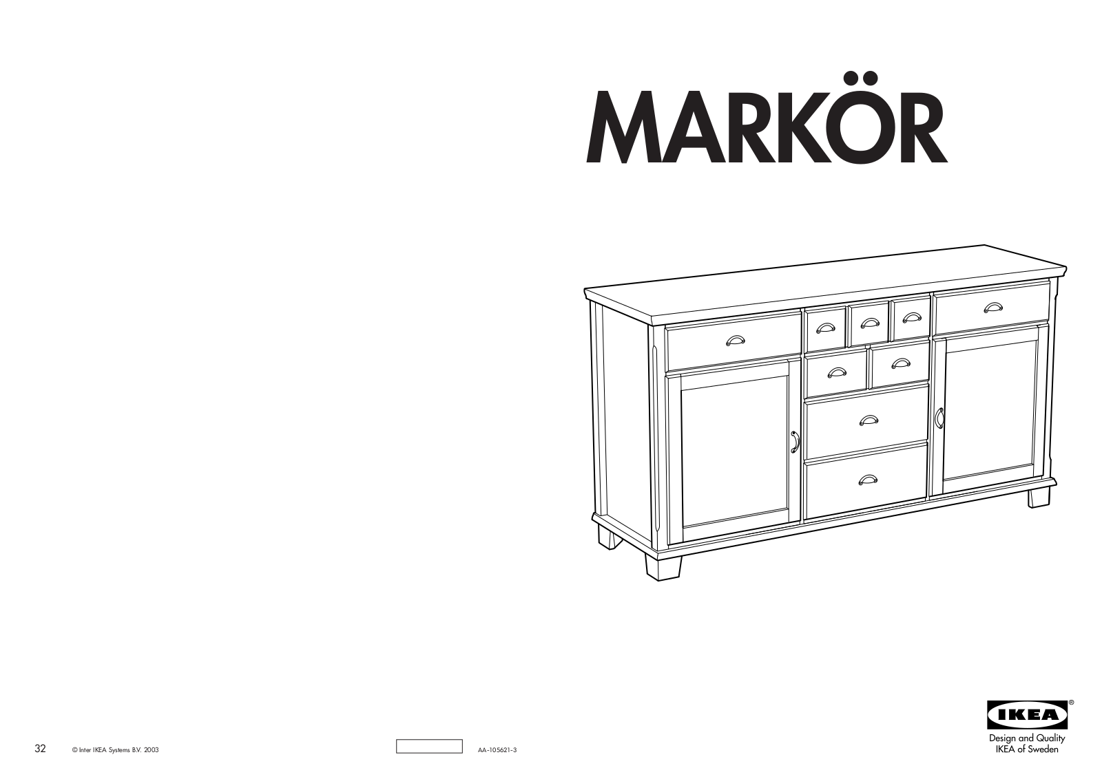 Ikea MARKOR ASSEMBLY Manual