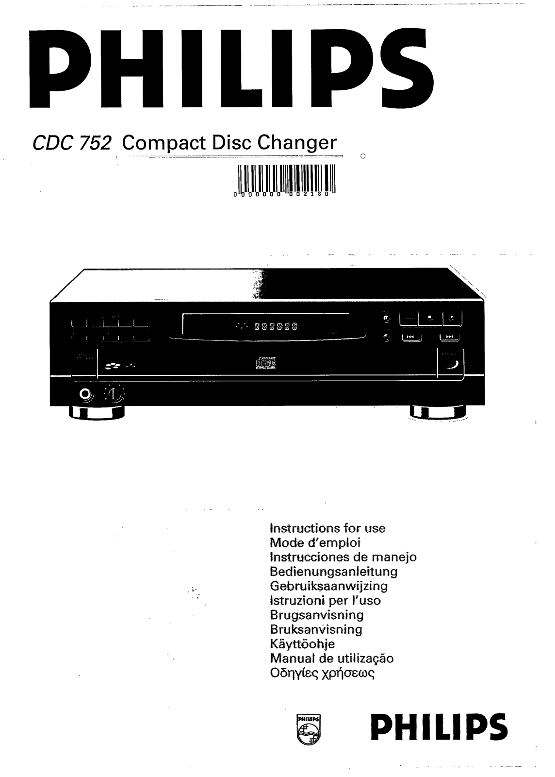 Philips CDC752/00 User Manual