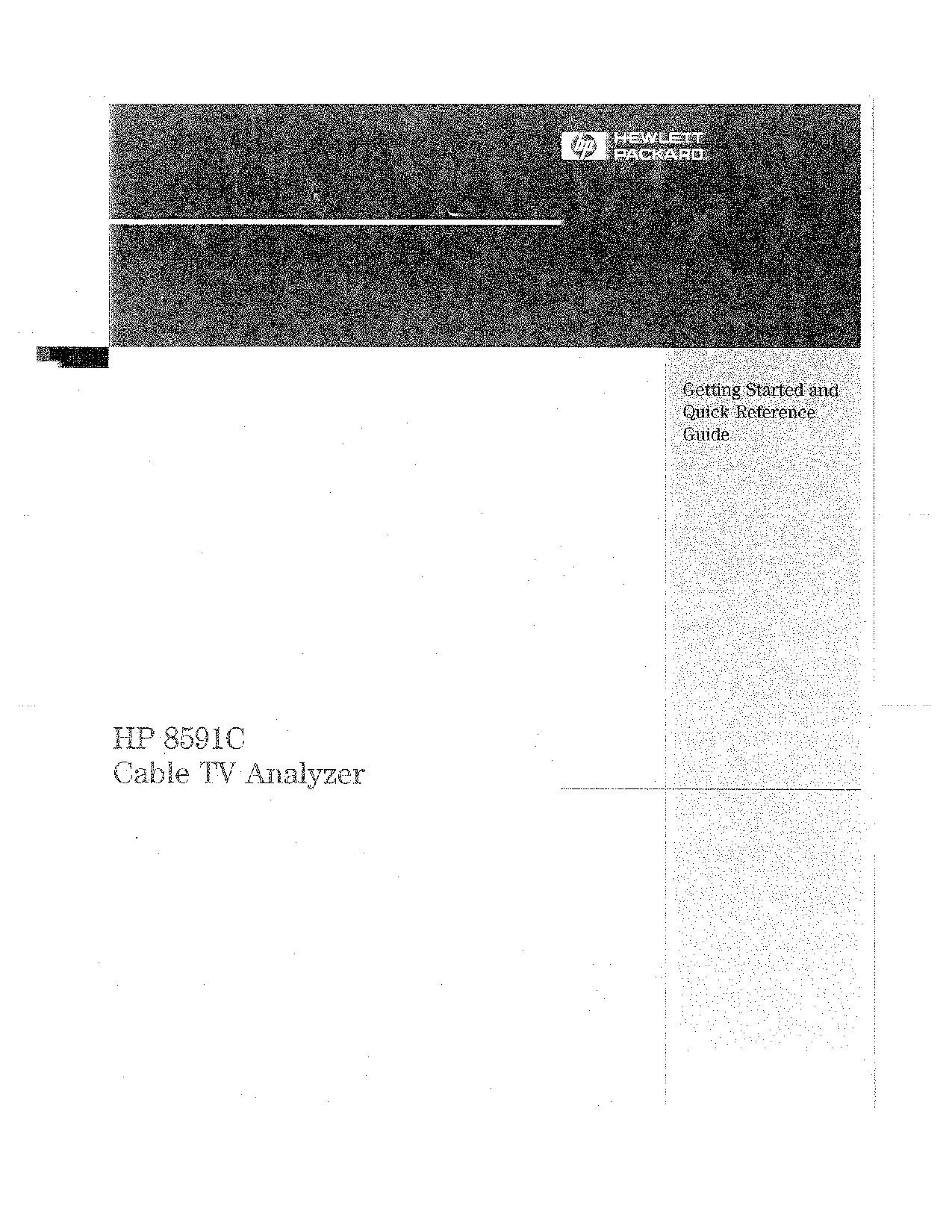 HP (Hewlett-Packard) 8591C User Manual