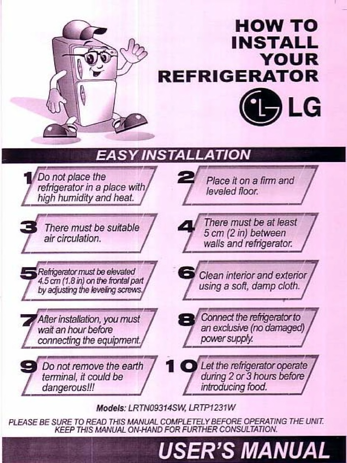 LG LRTN09314SW User Manual