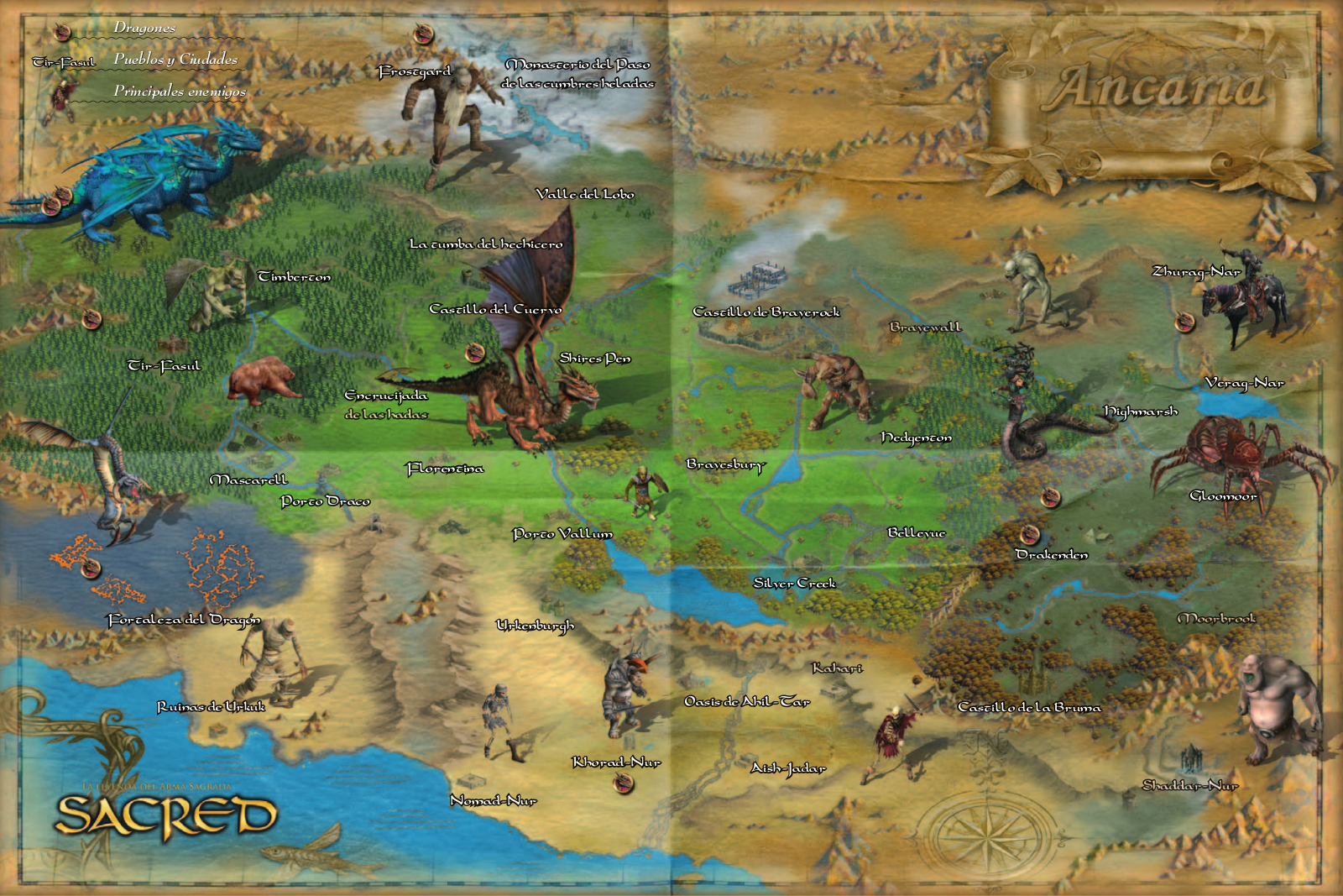 Games PC SACRED-MAPA User Manual