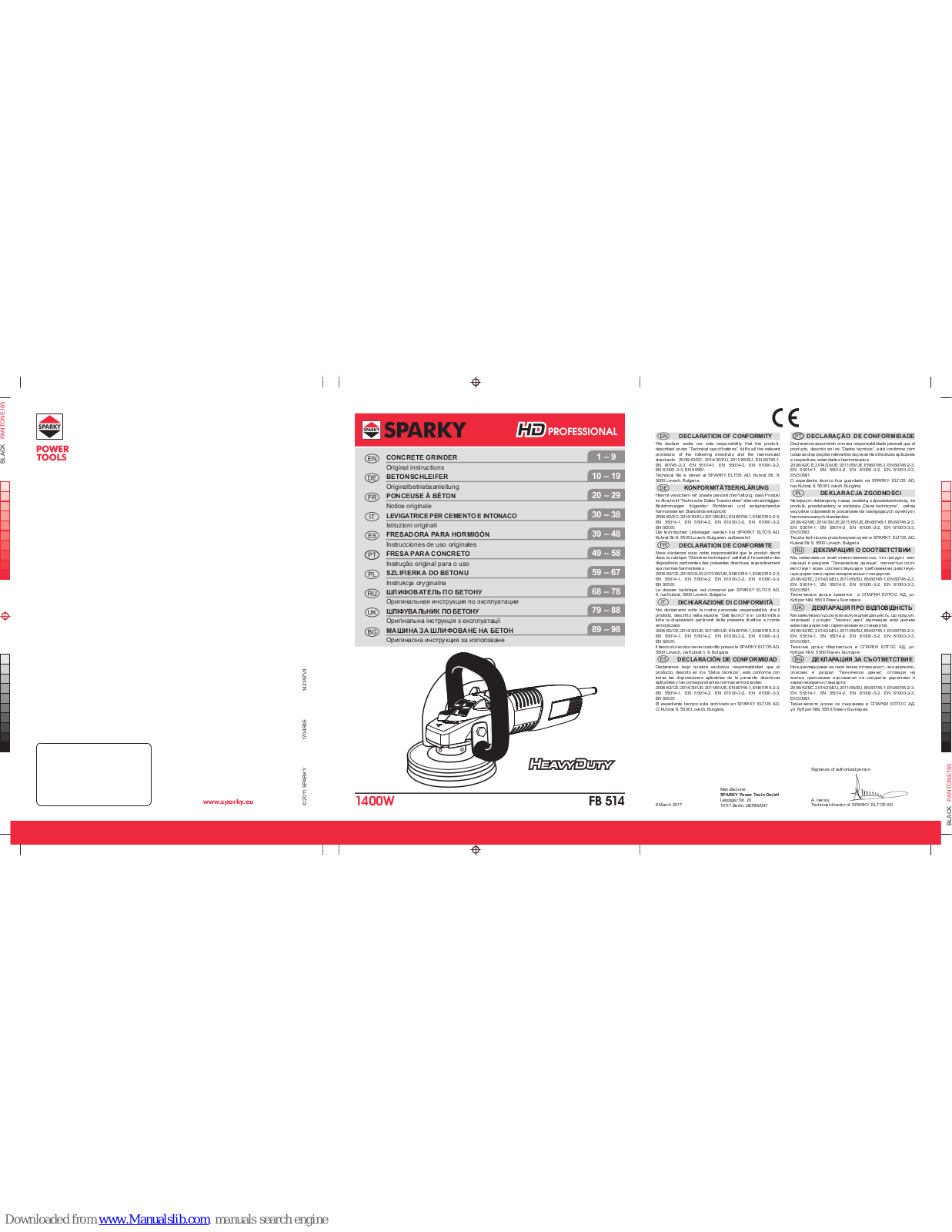 Sparky Group FB 514, FB 514P Original Instructions Manual