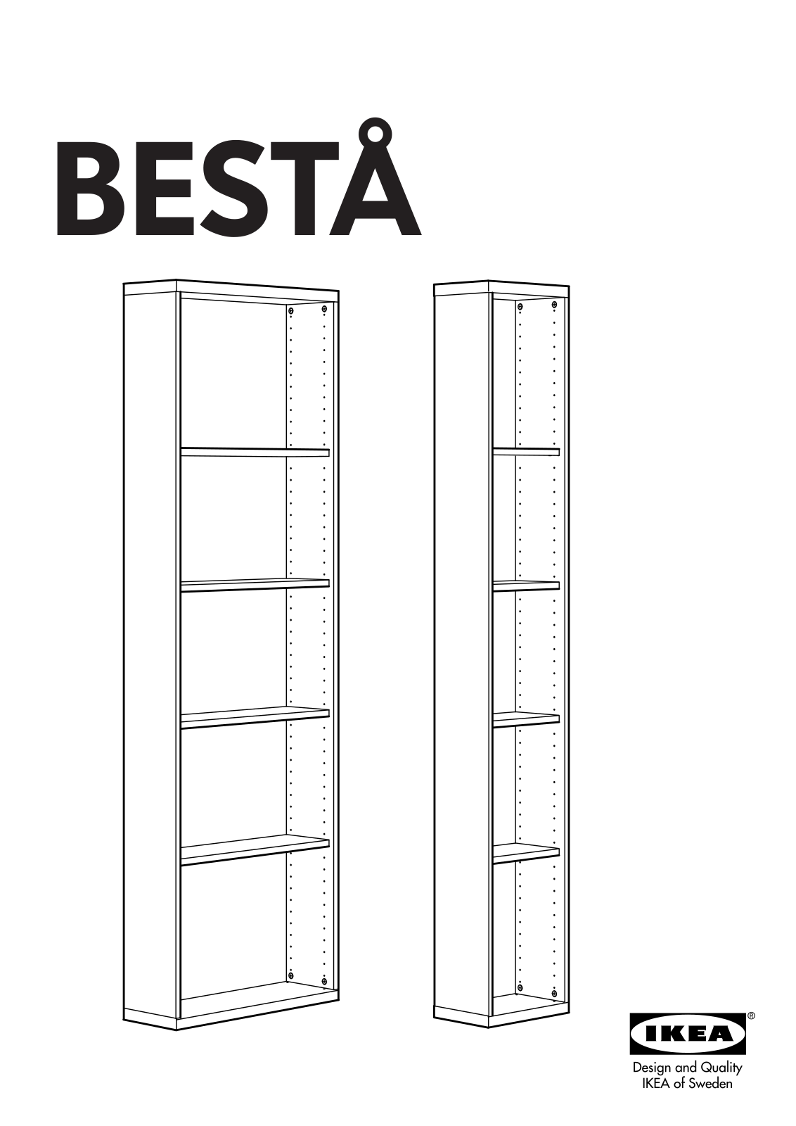 IKEA BESTÃ SHELF UNIT 76  TALL Assembly Instruction