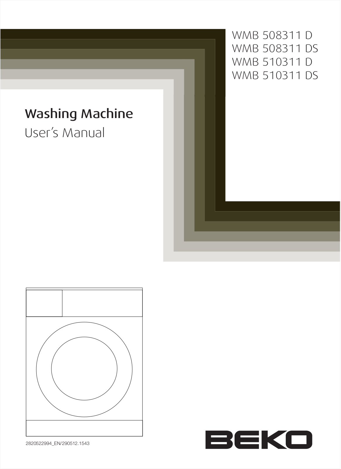 Beko WMB 510311 D, WMB 510311 DS User manual