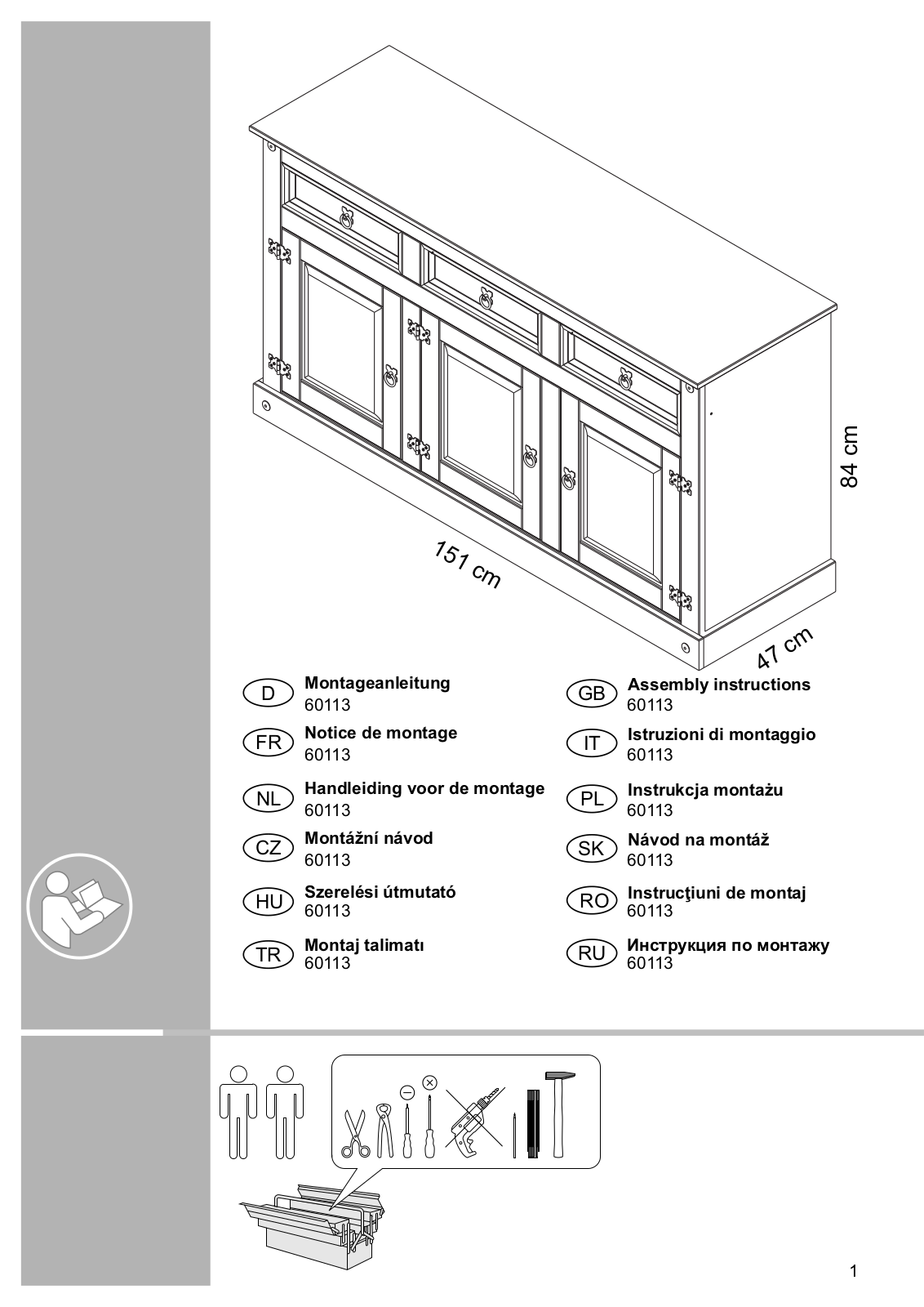 Home affaire Mexiko Assembly instructions