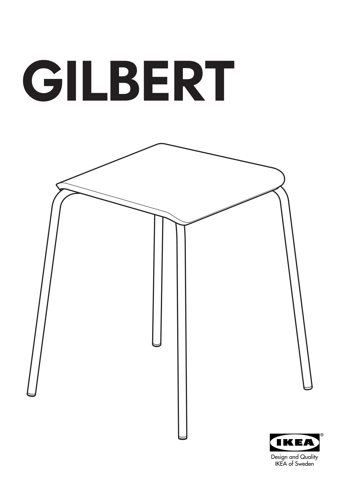 IKEA GILBERT STOOL Assembly Instruction