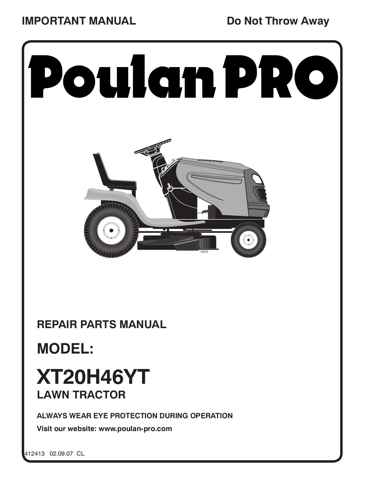 Poulan 960420047, 412413 User Manual