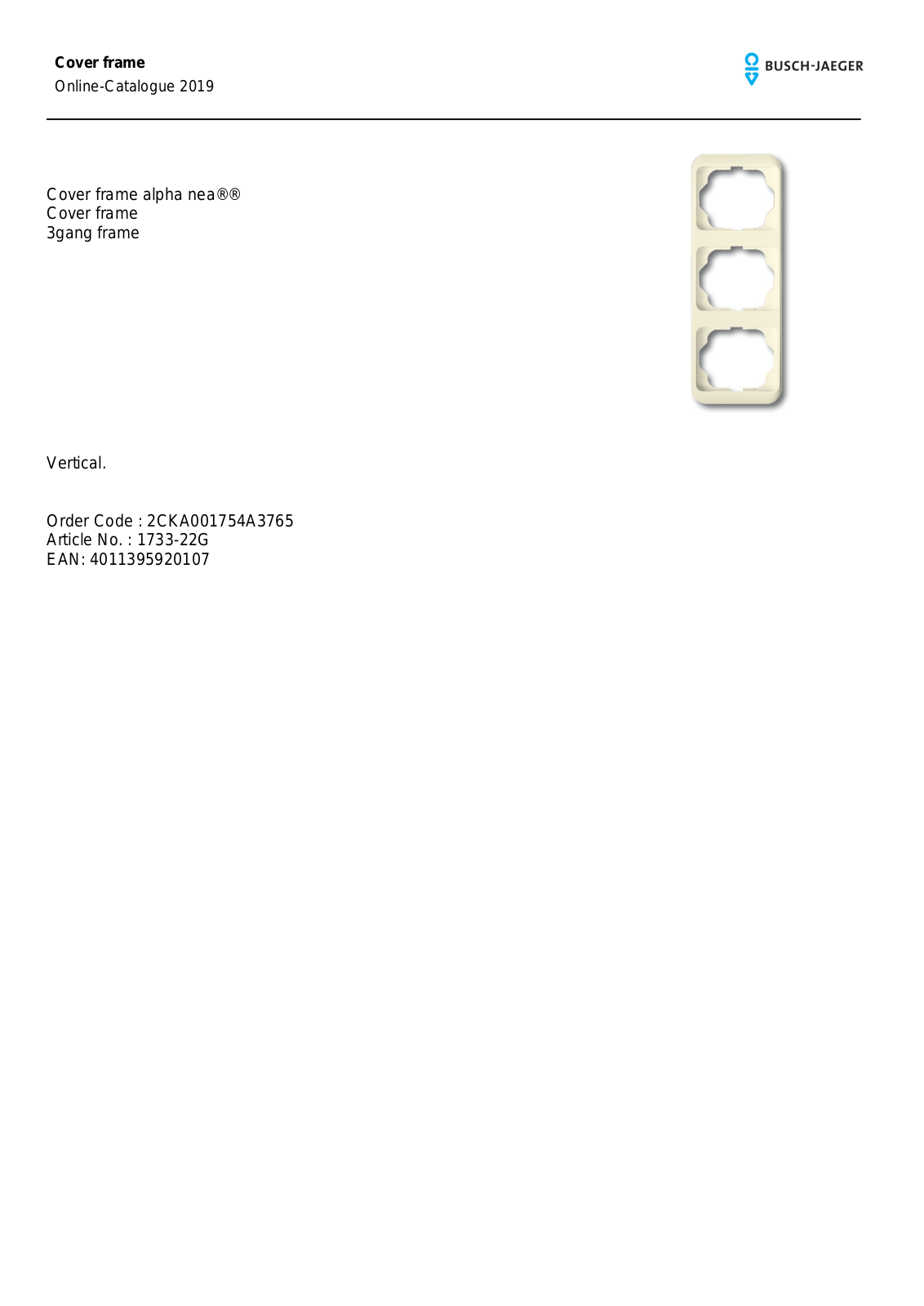 Busch-Jaeger 1733-22G User Manual