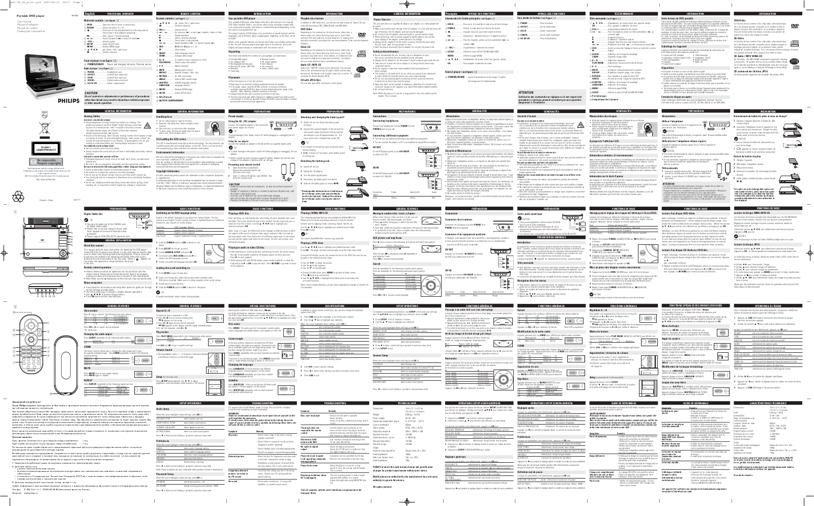 Philips PET708 User Manual