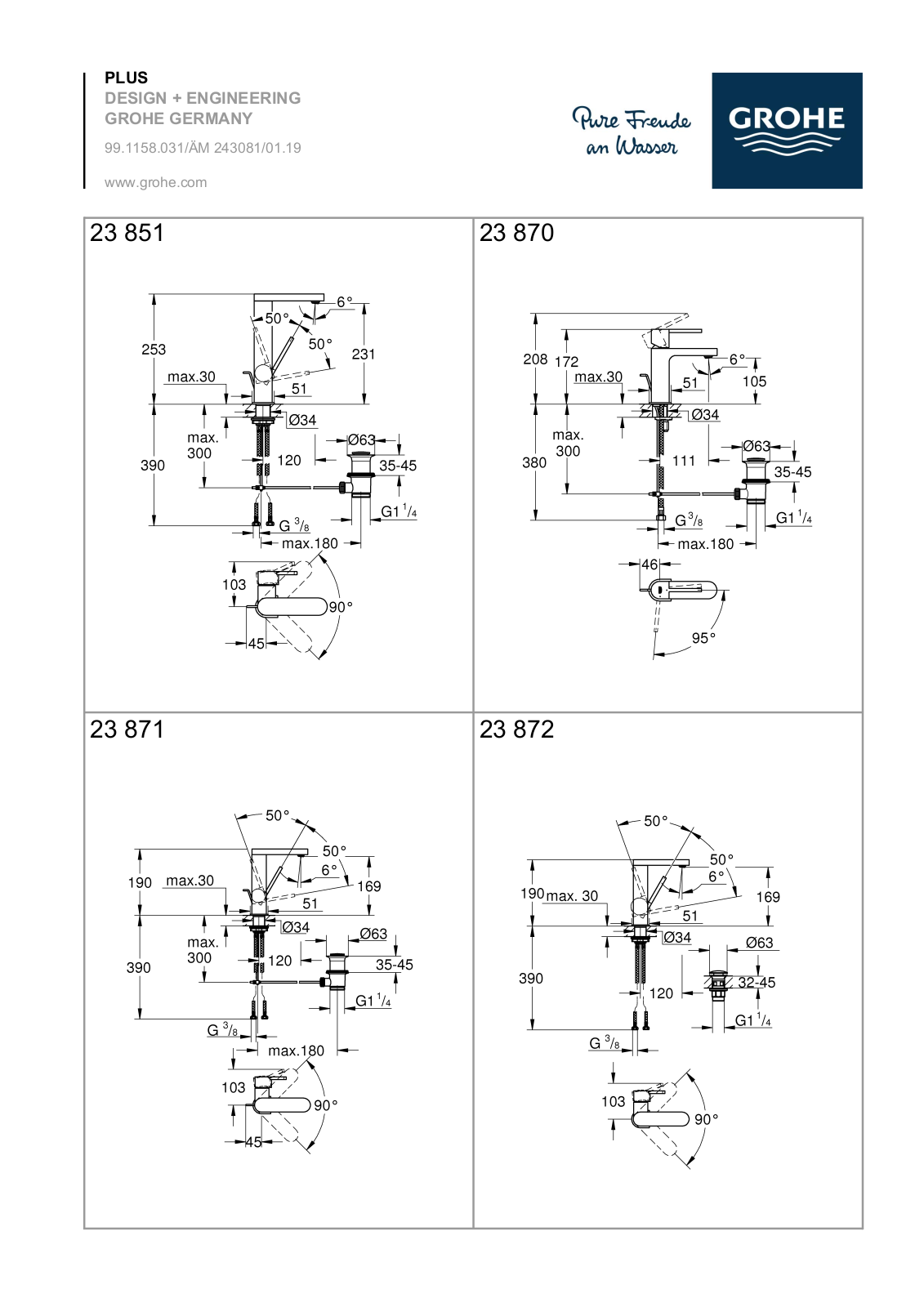 Grohe 32618003 Service Manual