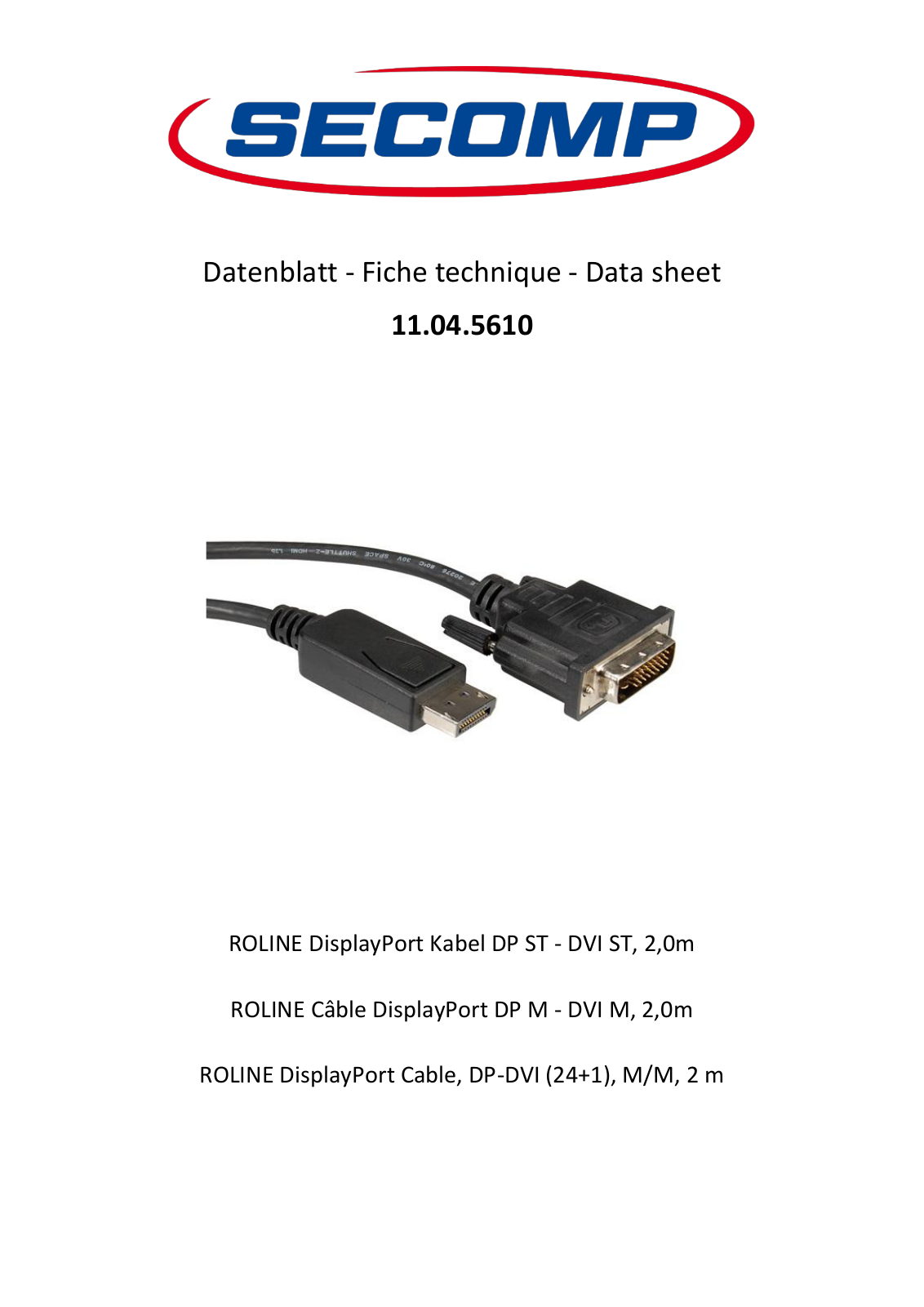 ROLINE 11045610 Datasheet - ManualMachine.com