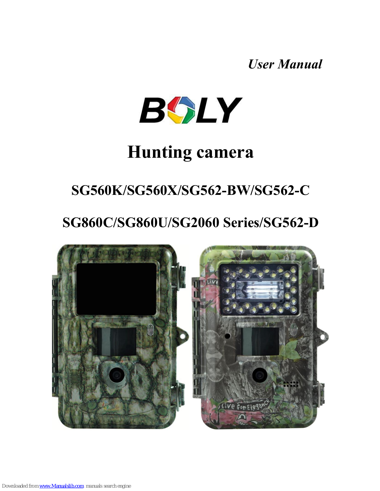 Boly SG560K, SG560X, SG562-BW, SG562-C, SG562-D User Manual - ManualMachine.com