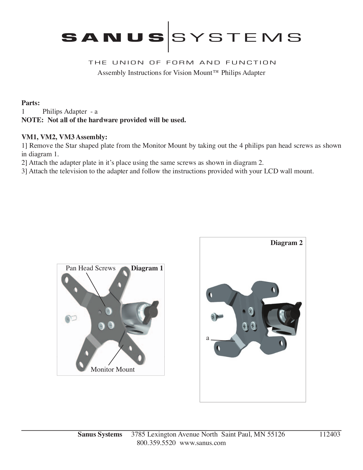 Sanus VMPH15 User Manual - ManualMachine.com