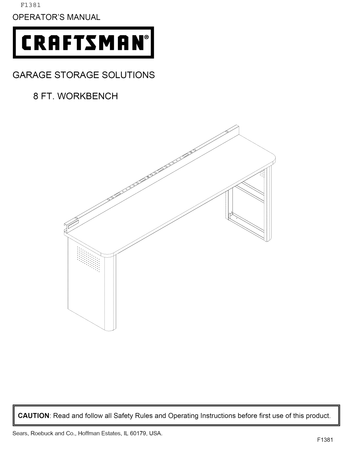 Craftsman 706591860 Owner’s Manual