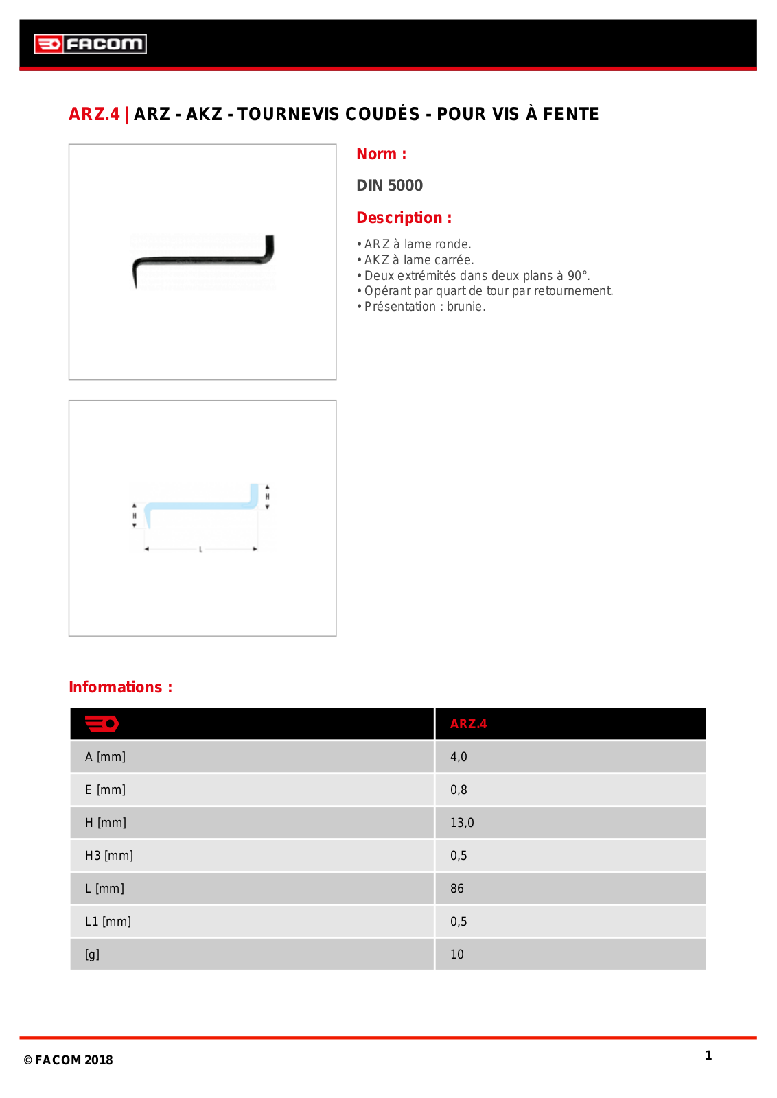 Facom ARZ.4 Specification - ManualMachine.com