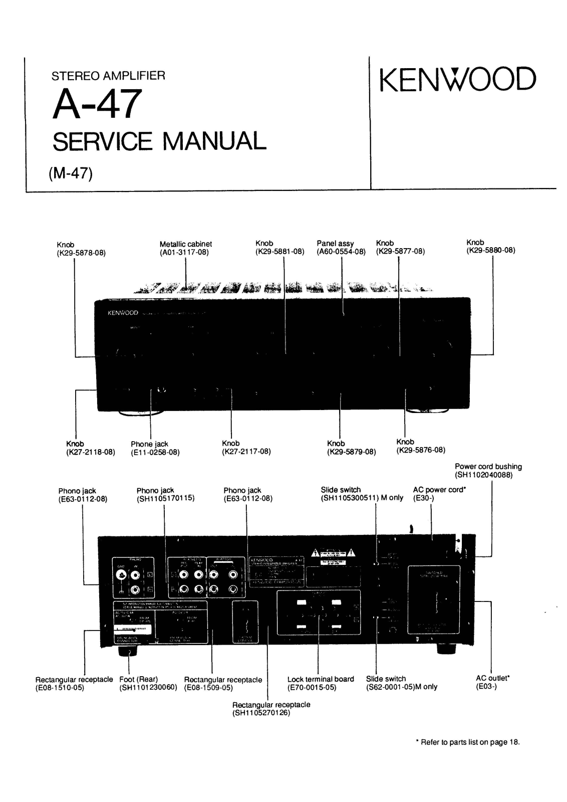 Kenwood A-47 Service Manual