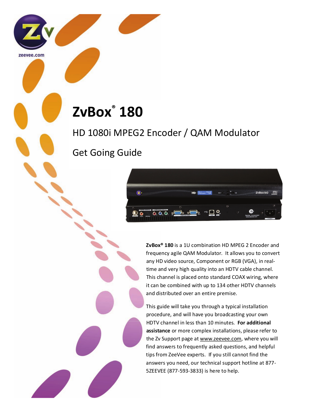 ZeeVee ZvBox 180 User Manual